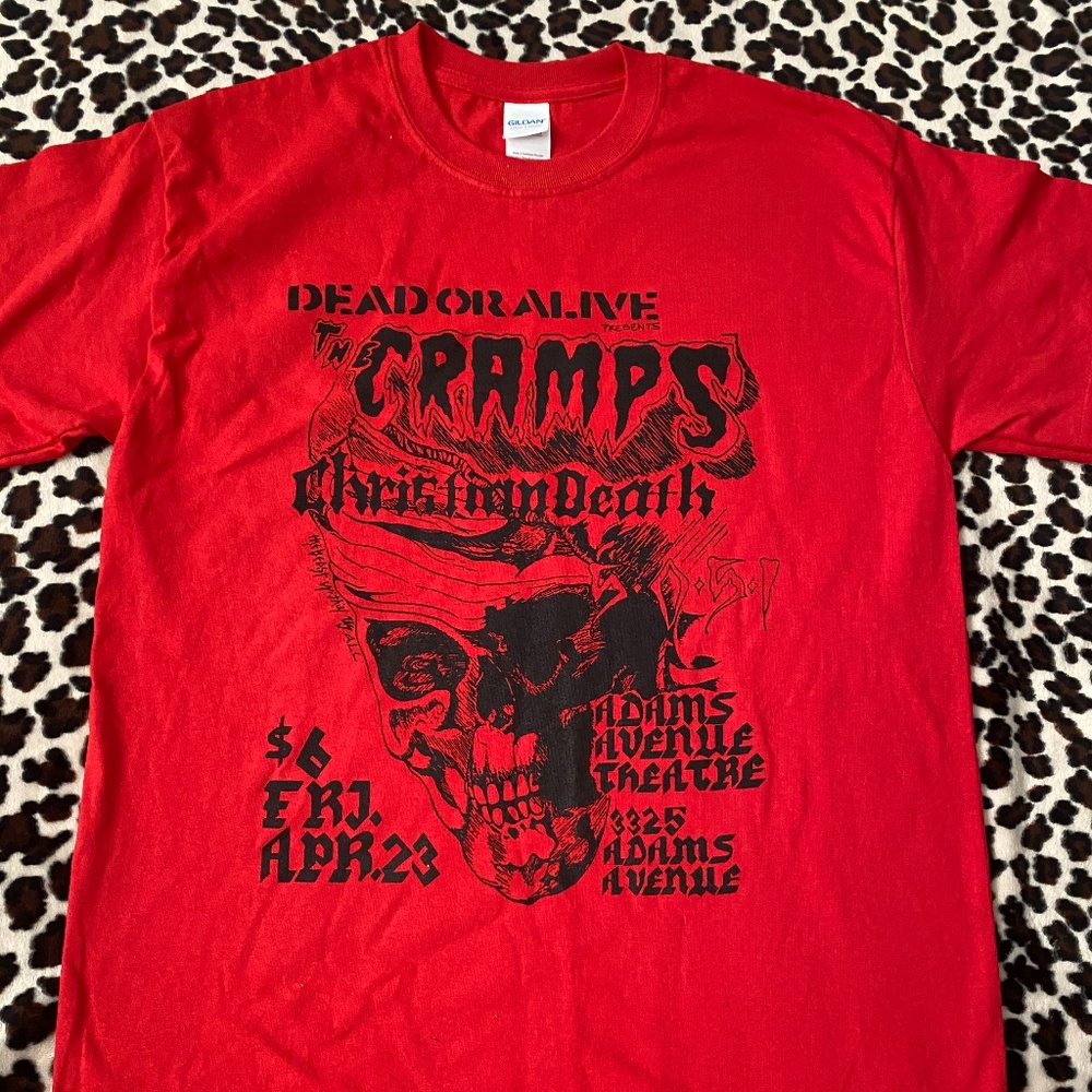 Cramps Christian Death Vintage Flyer Tee